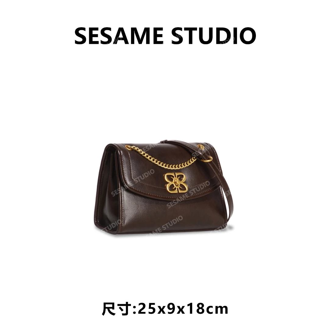 【芝麻集】GQ-1890-咖啡休闲时尚百搭腋下女包