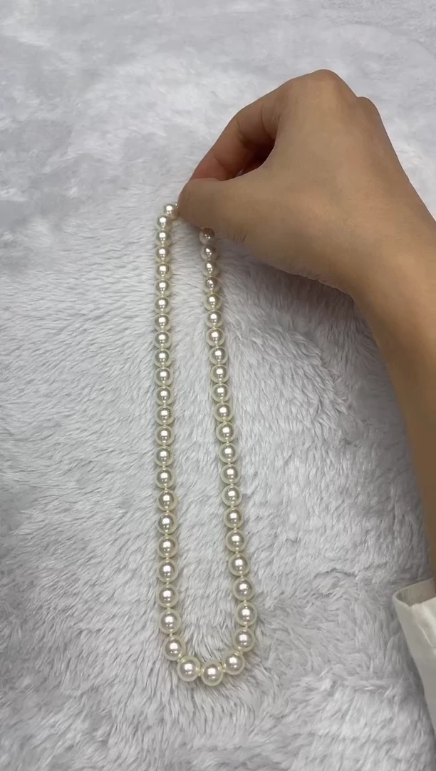 项链银S925镶嵌海水珍珠AK8.5-9mm