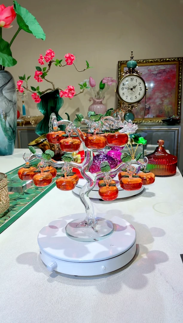 琉璃手工艺品  18颗柿子树