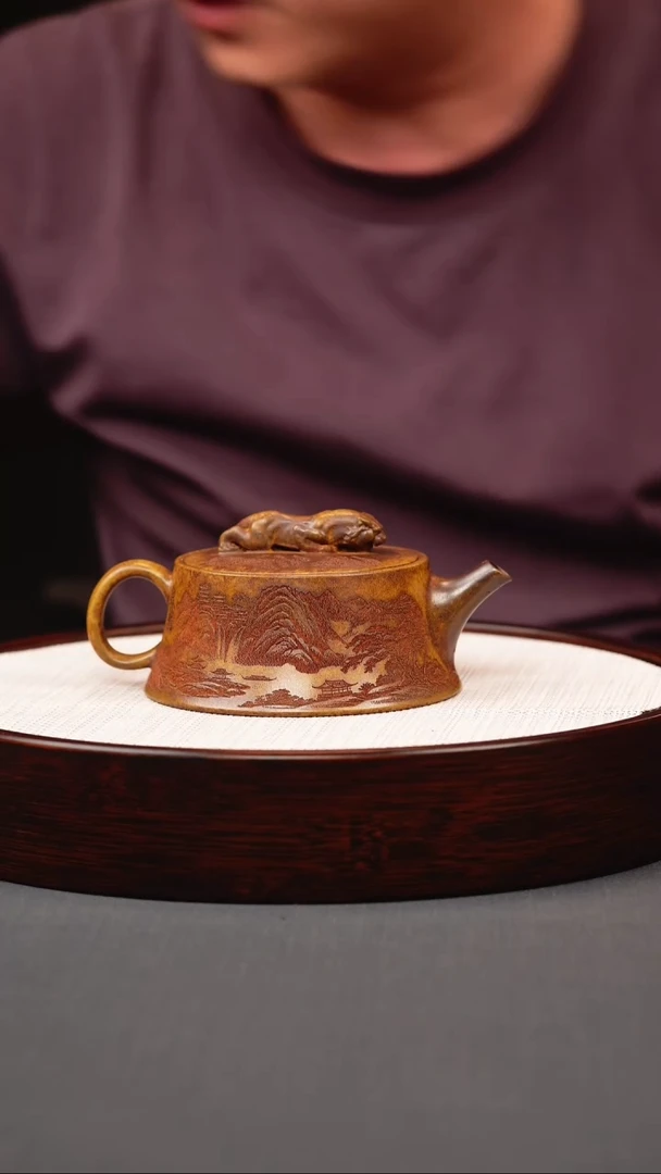 茶壶紫砂龙骨金砂柴烧卧虎藏龙柱础