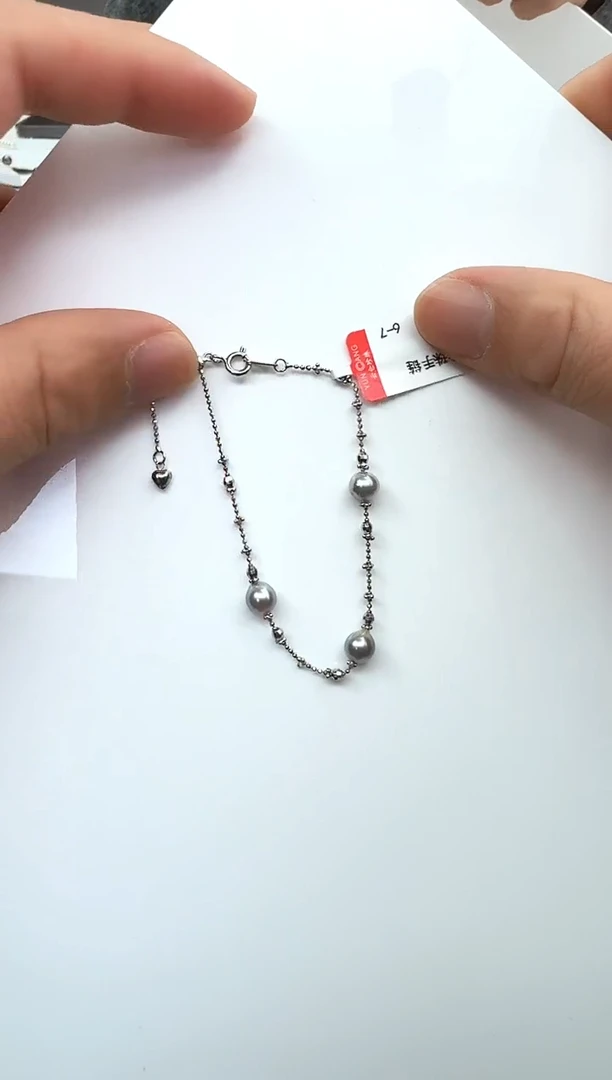 【闪购商品】海水珍珠AQ银S925镶嵌海水珍珠手链@@YS315