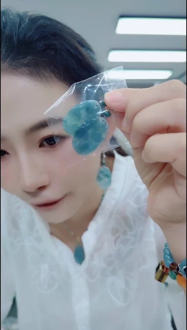 翡翠未镶嵌耳饰0933翡翠山水耳坠一对