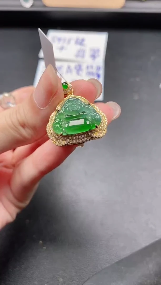 翡翠戒指银S925镶嵌51511