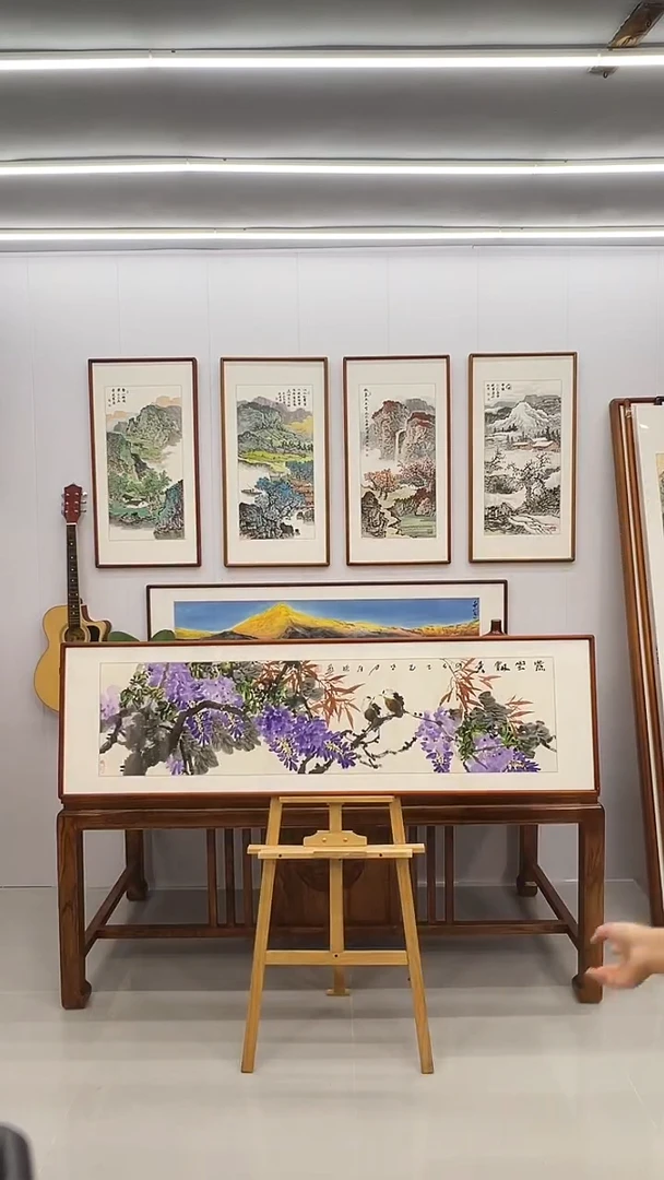 国画汪琼 160*45 紫云瓢香