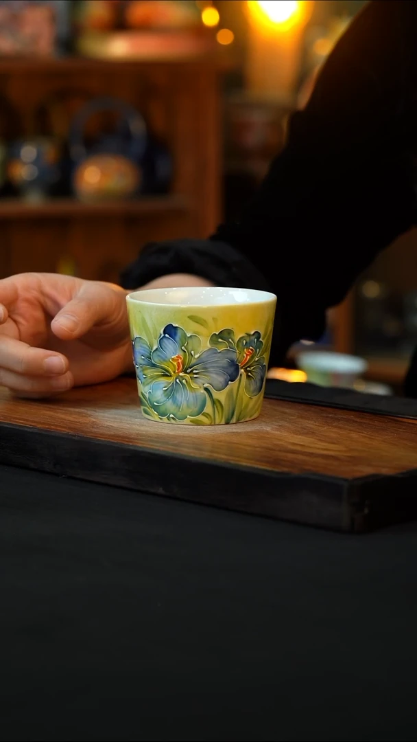 杯手绘心瓷陶瓷浮力