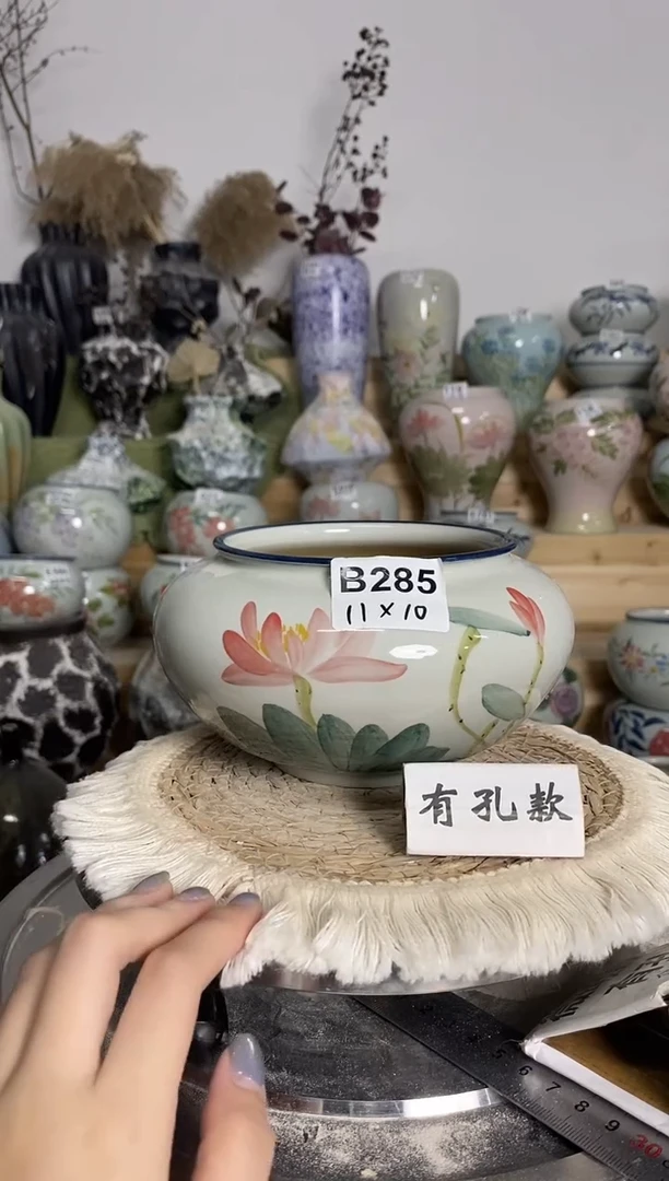 瓷韵花盆 手工制品 完美主义者慎拍 B285