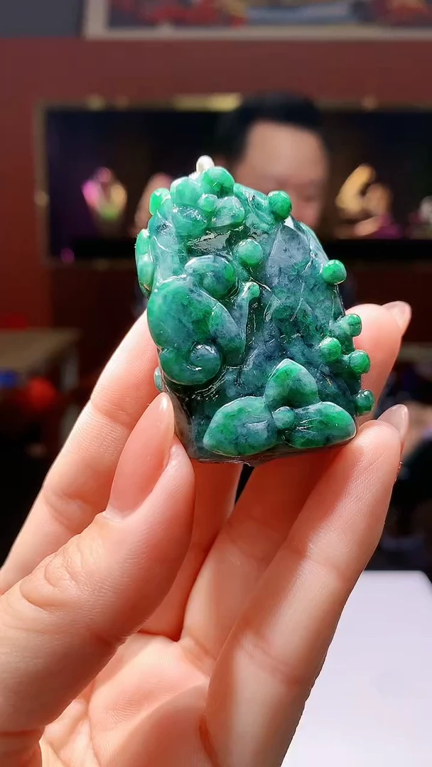 【闪购商品】定制翡翠未镶嵌1034hm-毛货挂件15