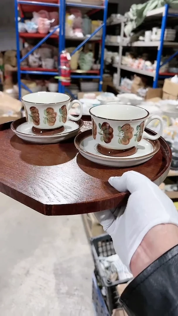 【闪购商品】瓷片2套咖啡杯碟 微瑕凑满20元包邮