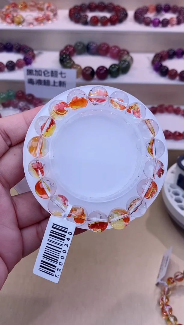 未镶嵌手串水晶锦鲤胶花单圈11m+