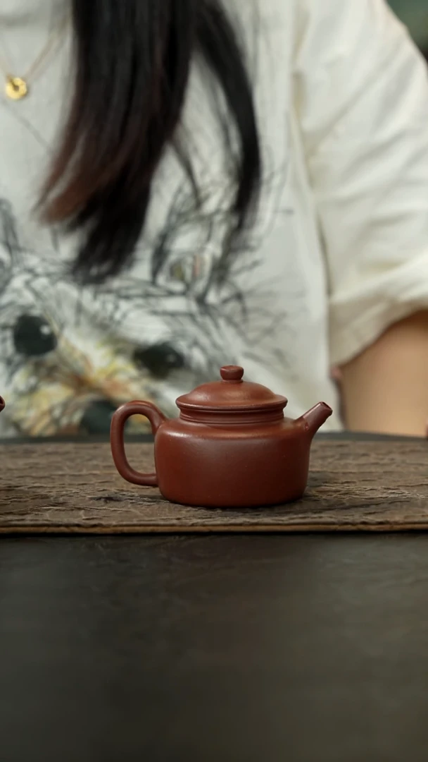 茶壶紫砂桃花泥笠帽德钟120cc