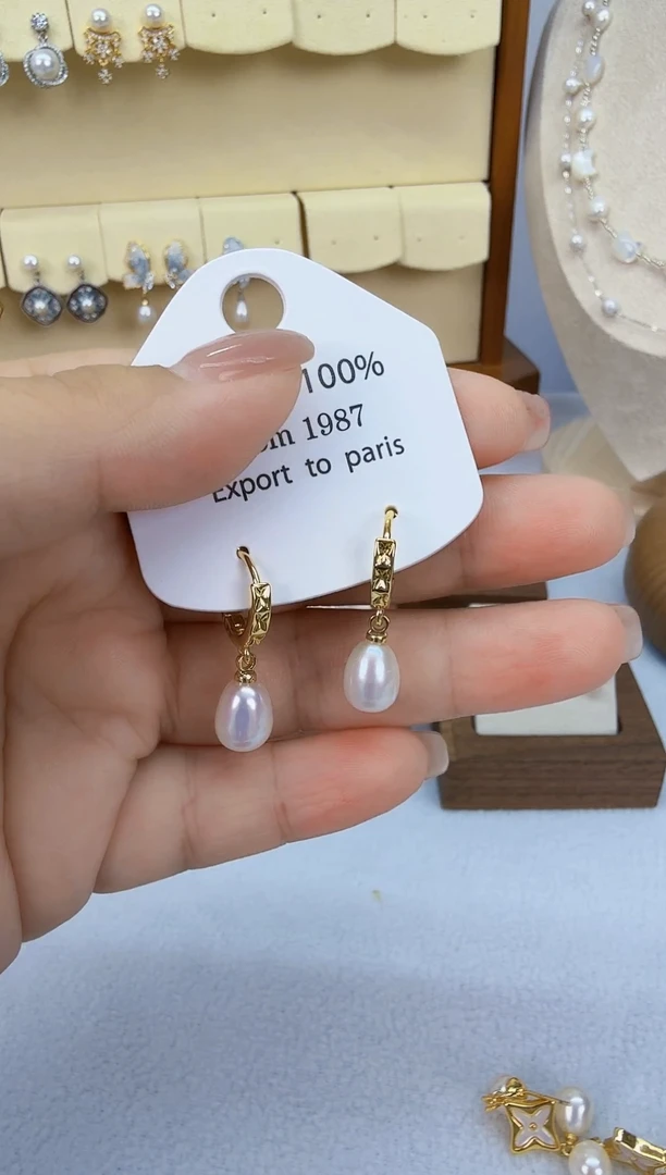 未镶嵌耳饰淡水珍珠77