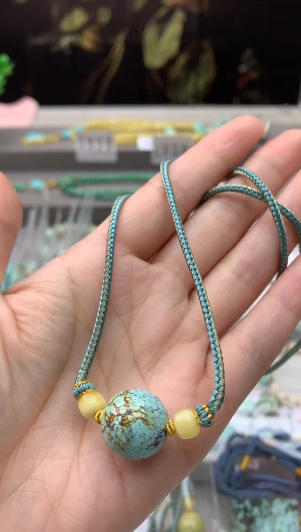 未镶嵌绿松石锁骨链D57