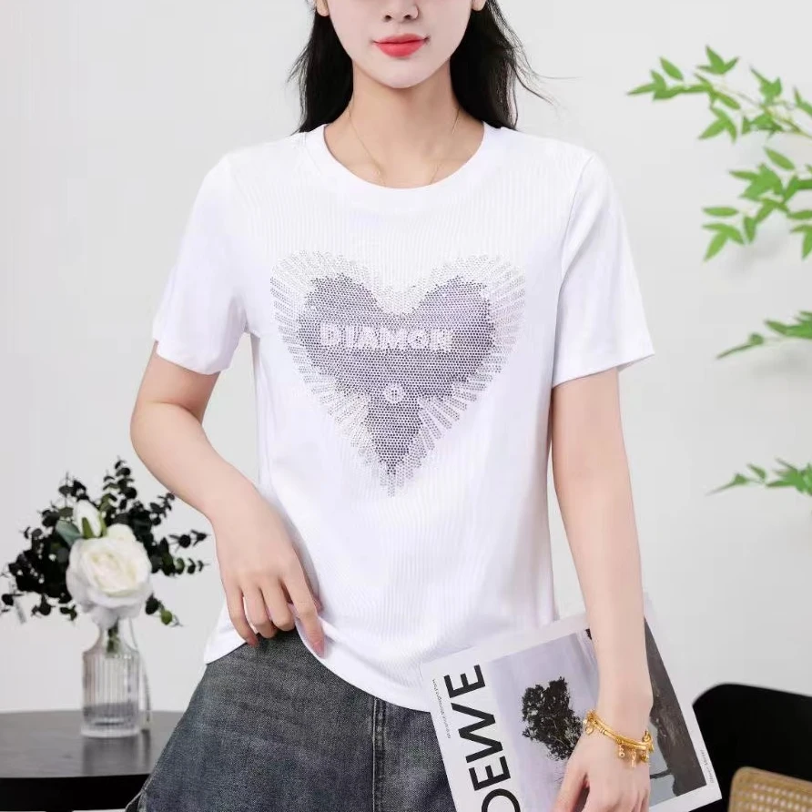 【玲子现货】5811  十三行爱心满砖显瘦时尚上衣女