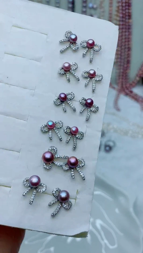 未镶嵌耳饰淡水珍珠多样性发其一【非无瑕】