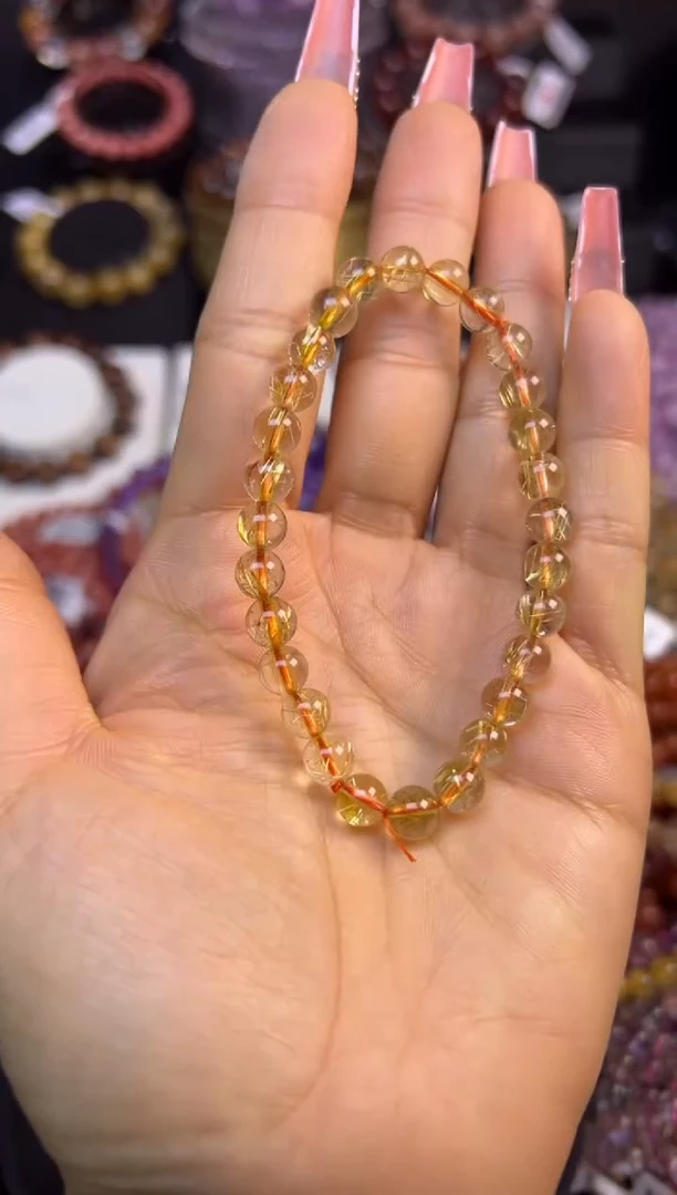 未镶嵌手串水晶金发晶6.6mm