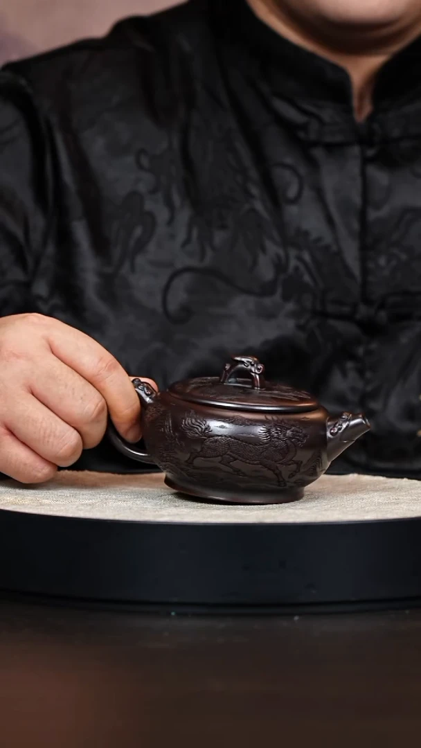 茶壶紫砂紫砂扁月壶
