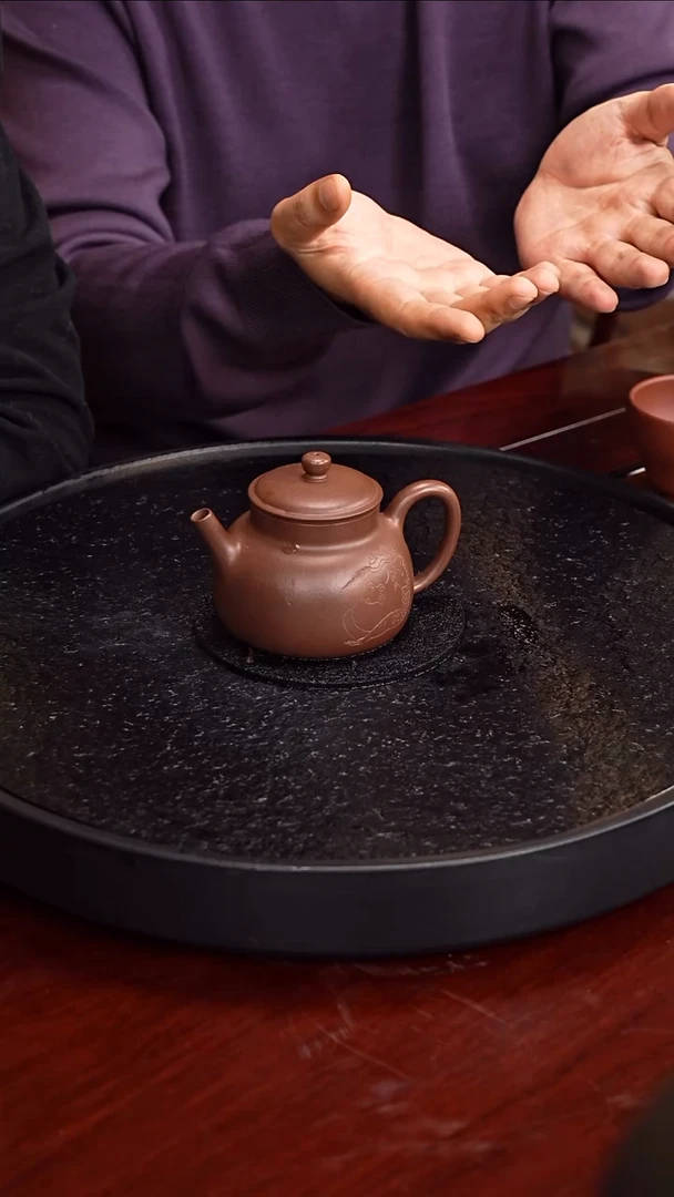 茶壶紫砂成进窑 言心40 紫泥 210毫升