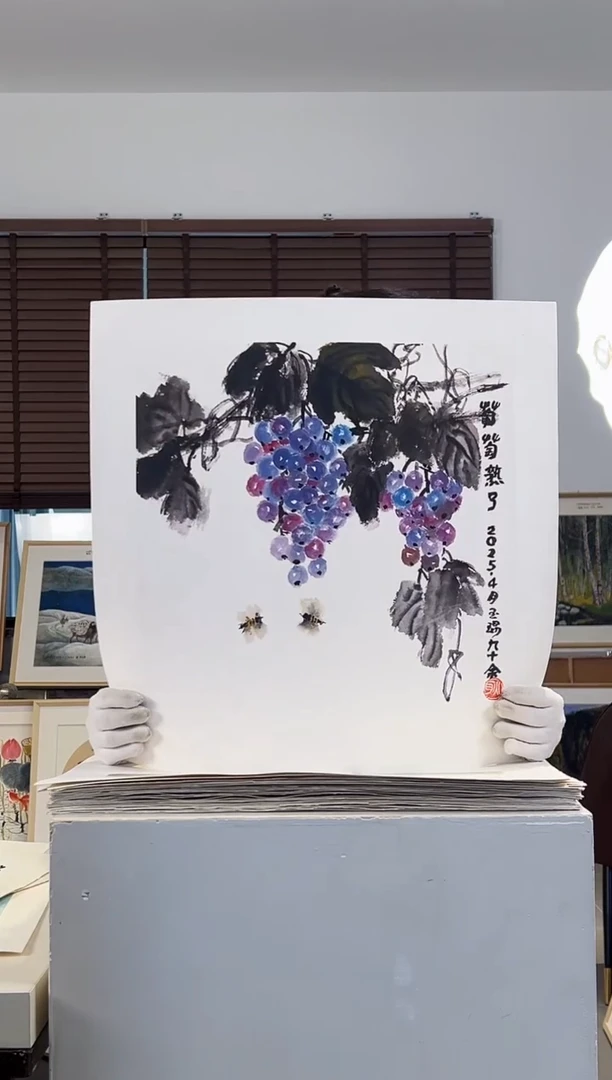 版画耿玉琨限量作品亲签盖章版画S