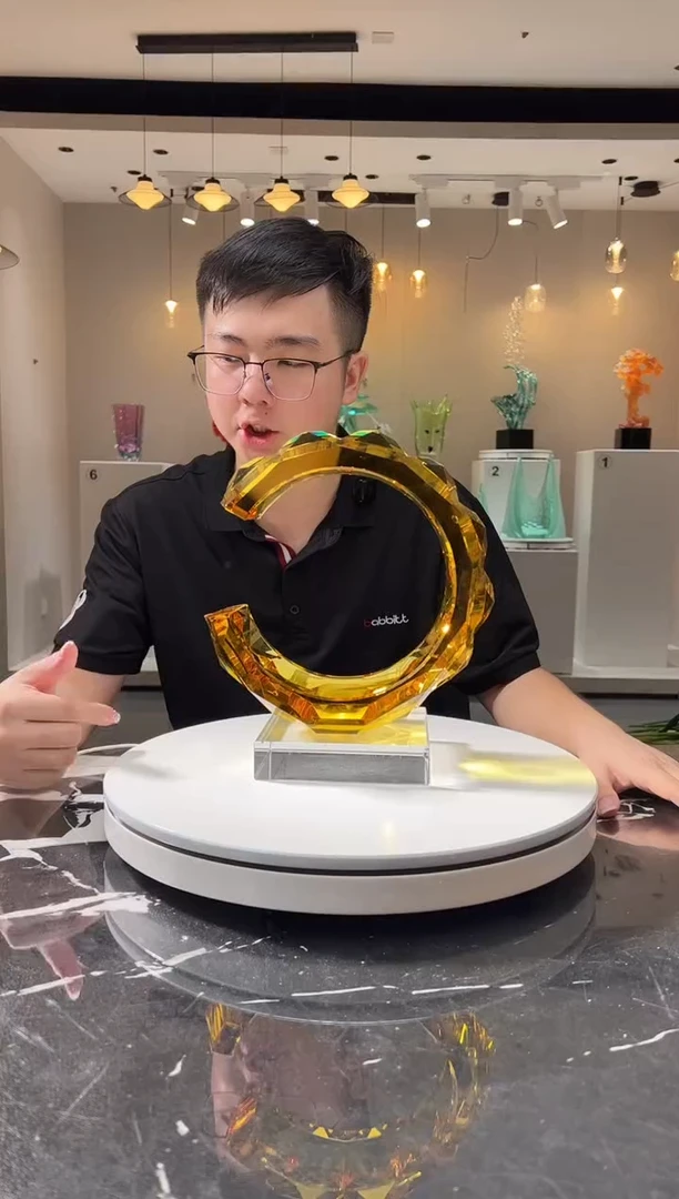 摆件巴比特美学 C型金色光影之环