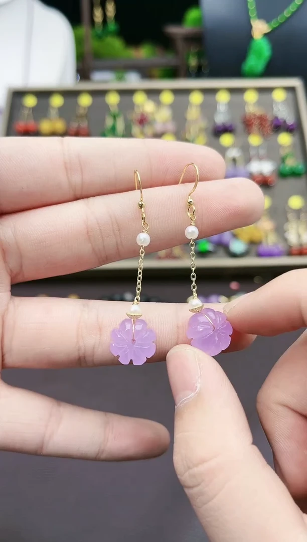 【闪购商品】玛瑙/玉髓耳钉银S925镶嵌504000