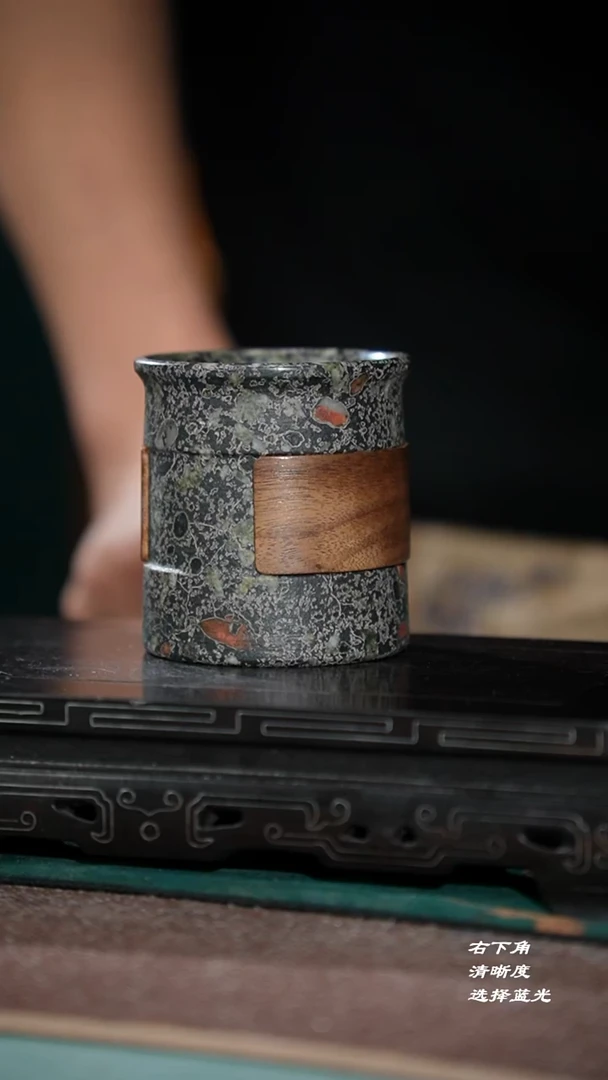 28-1木头活环束腰杯（安山 喷砂）