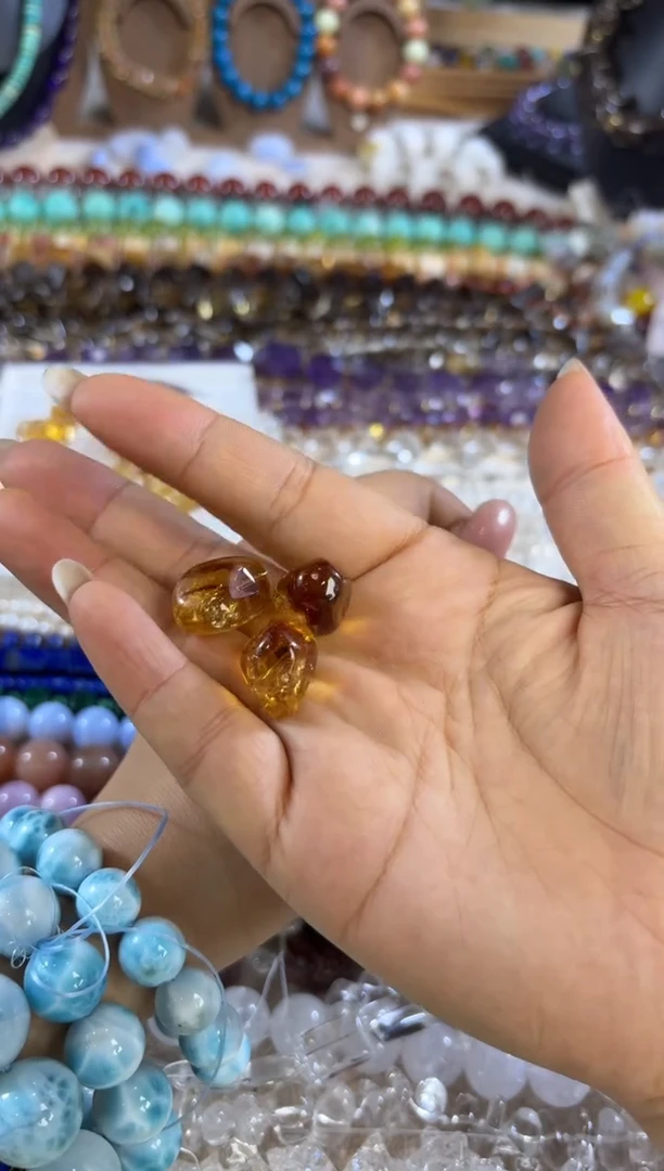 未镶嵌玛瑙/玉髓珠宝半成品大*黄塔