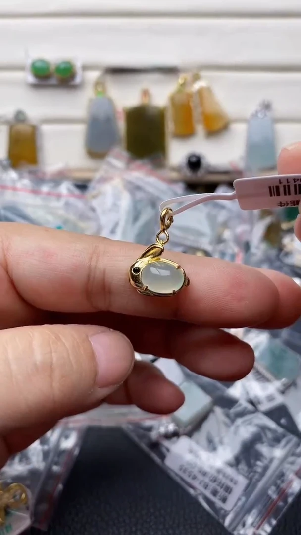 银S925镶嵌戒指翡翠1