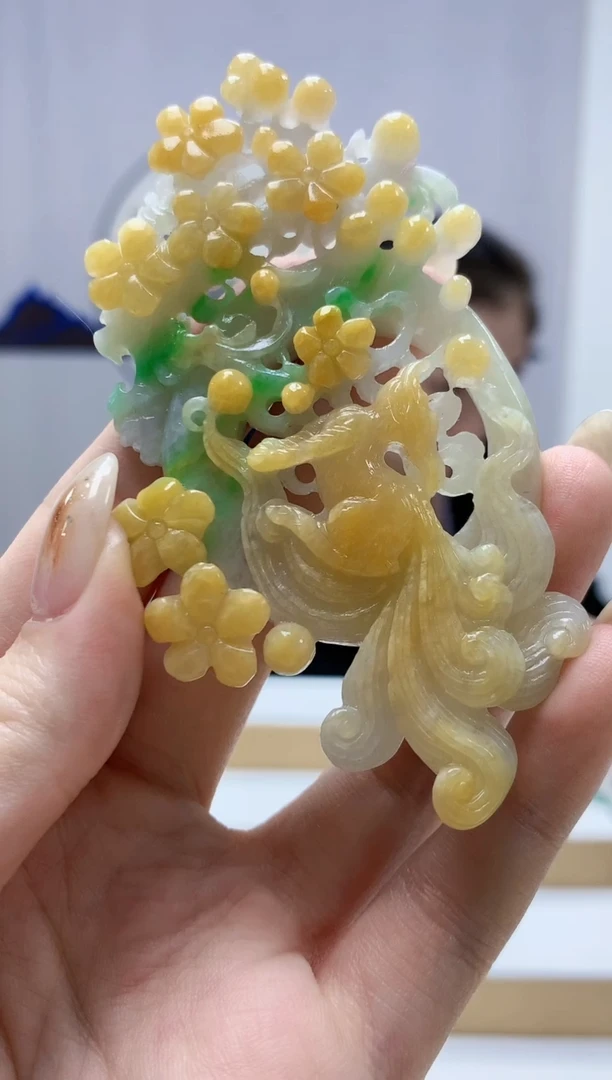 未镶嵌定制翡翠3099jw-毛货挂件99