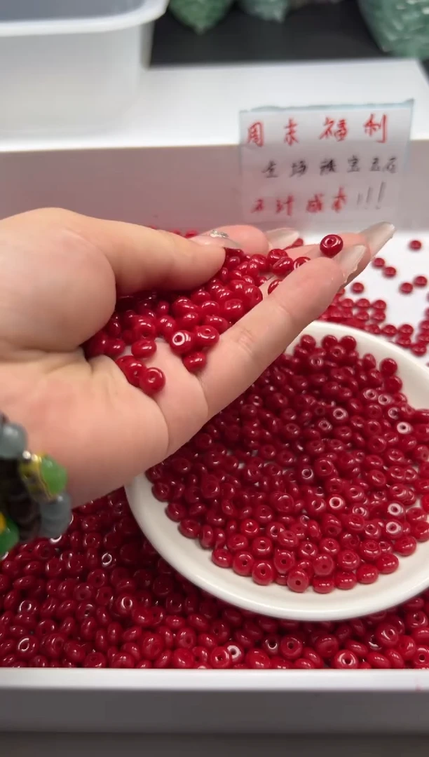 南红玛瑙未镶嵌颈饰w2256锦红南红隔片6*3mm*50颗