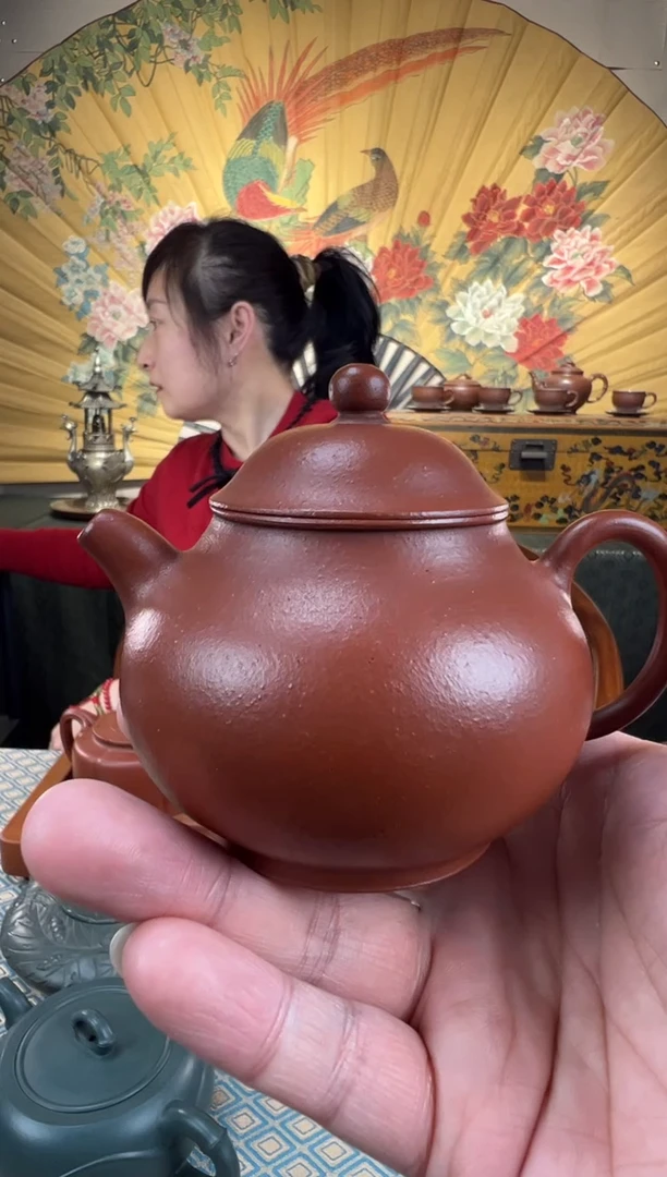 【闪购商品】紫砂茶壶朱泥薄胎潘壶200CC