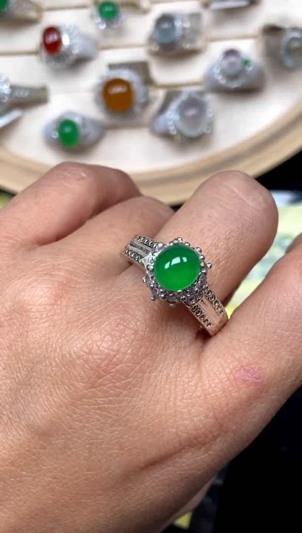 未镶嵌定制翡翠31天然缅甸A货翡翠蛋面