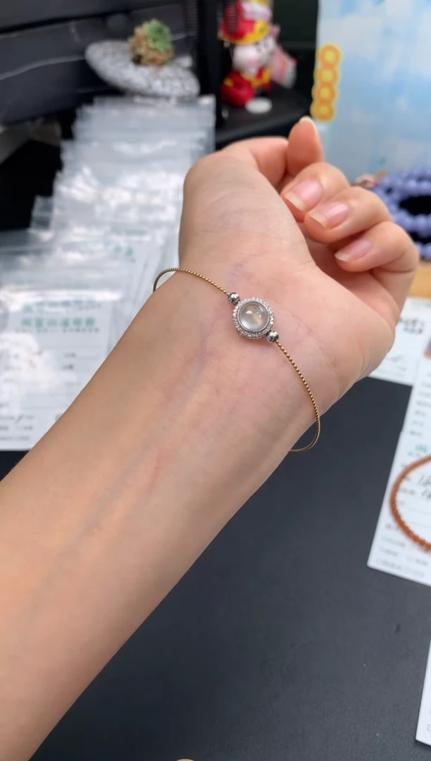 18K金镶嵌定制翡翠48小时鉴赏期 退货不扣服务费