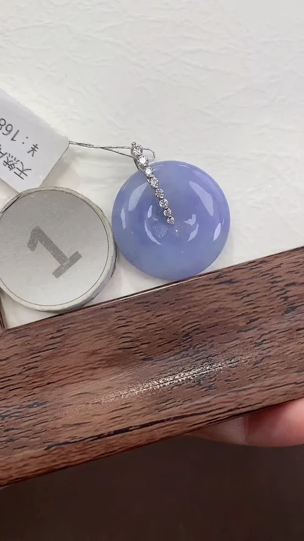 颈饰18K金镶嵌翡翠天然缅甸a货翡翠(多样性发其一