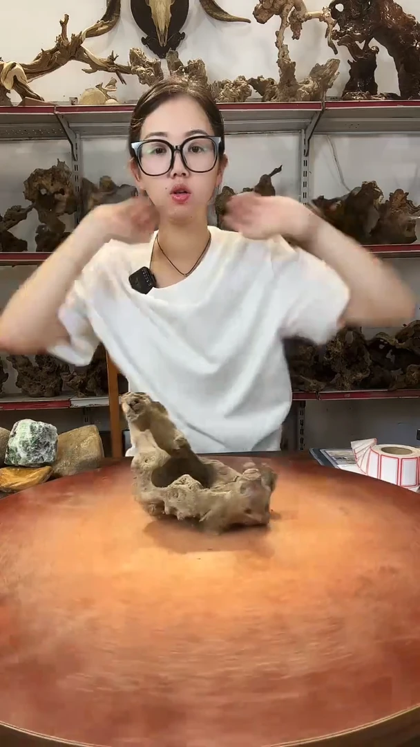 木菊黄荆随型风化镂空底座摆件无漆无蜡