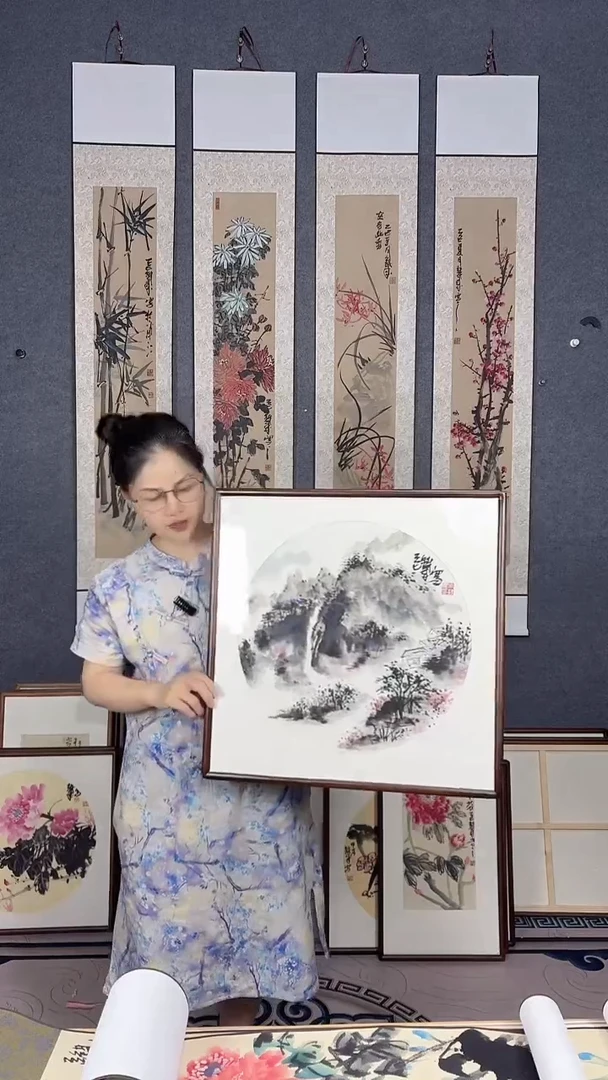 国画52*52吴铁成作品