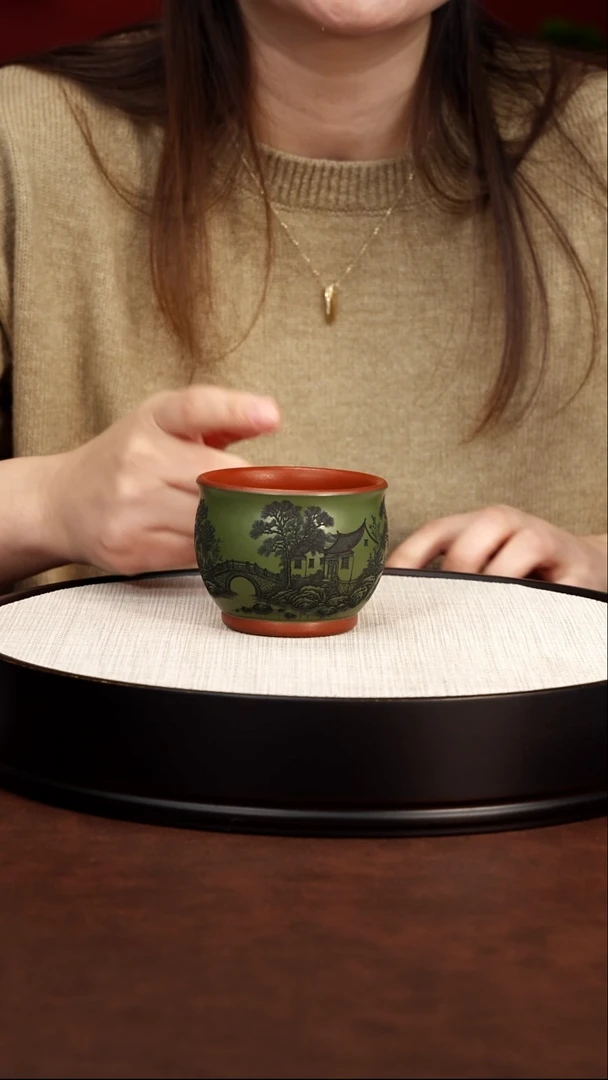 茶壶紫砂 烟雨江南粉浆主人杯