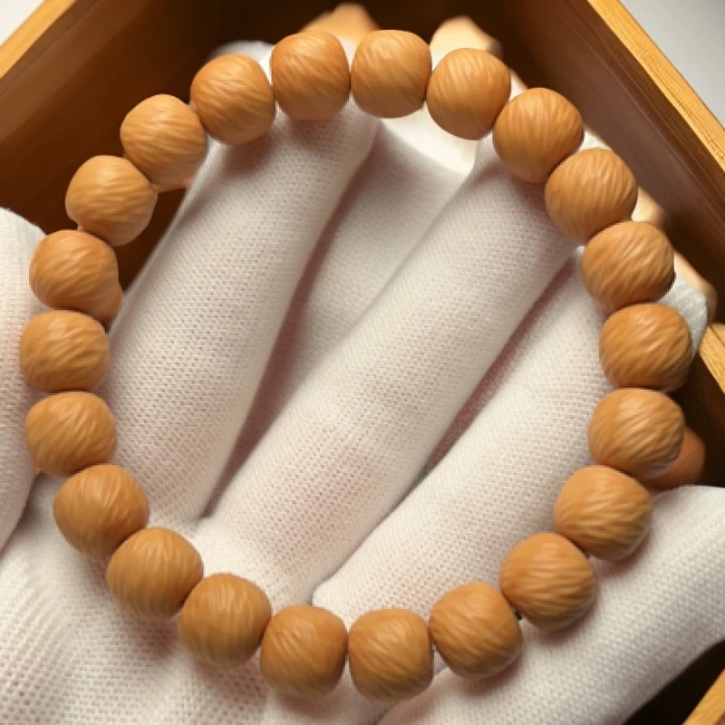 文玩精品无暇无封口线云锦手串