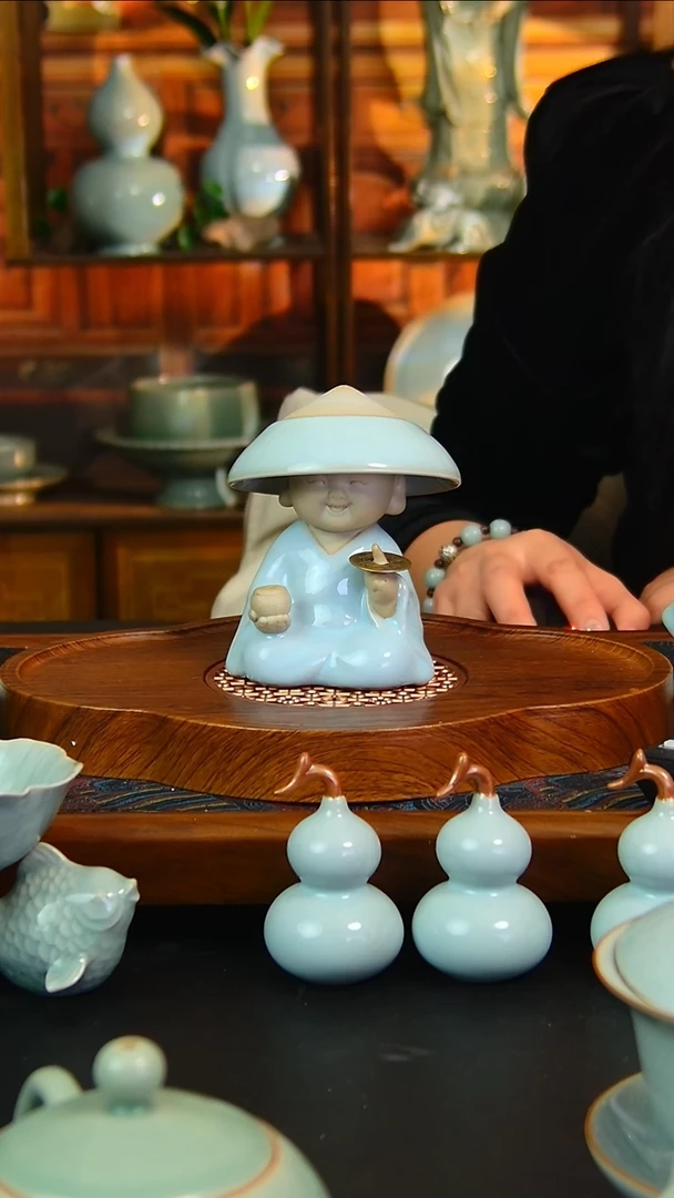 瓷片一直有钱小和尚茶漏，全品