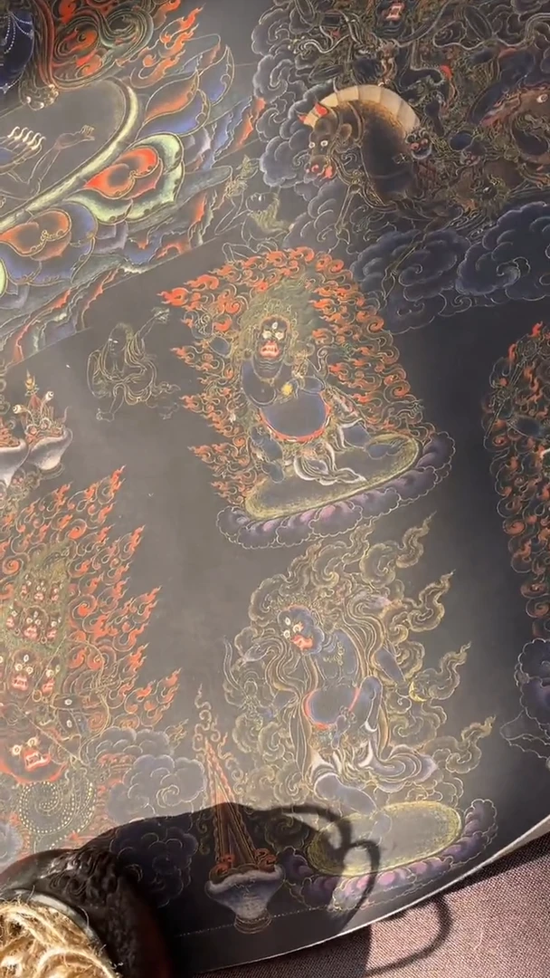 卷轴画王姬藏传唐卡艺术品