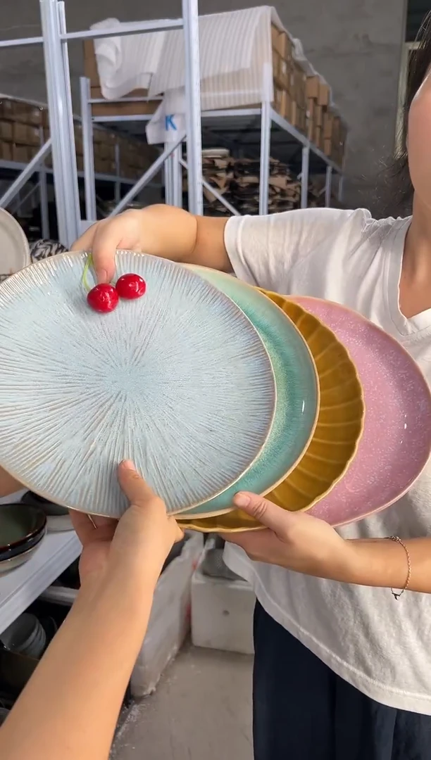 陶瓷外贸尾货瑕疵满20包邮X4 大盘