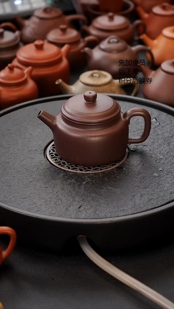 茶壶紫砂微瑕 大亨德中 200C 原矿黑星土紫泥