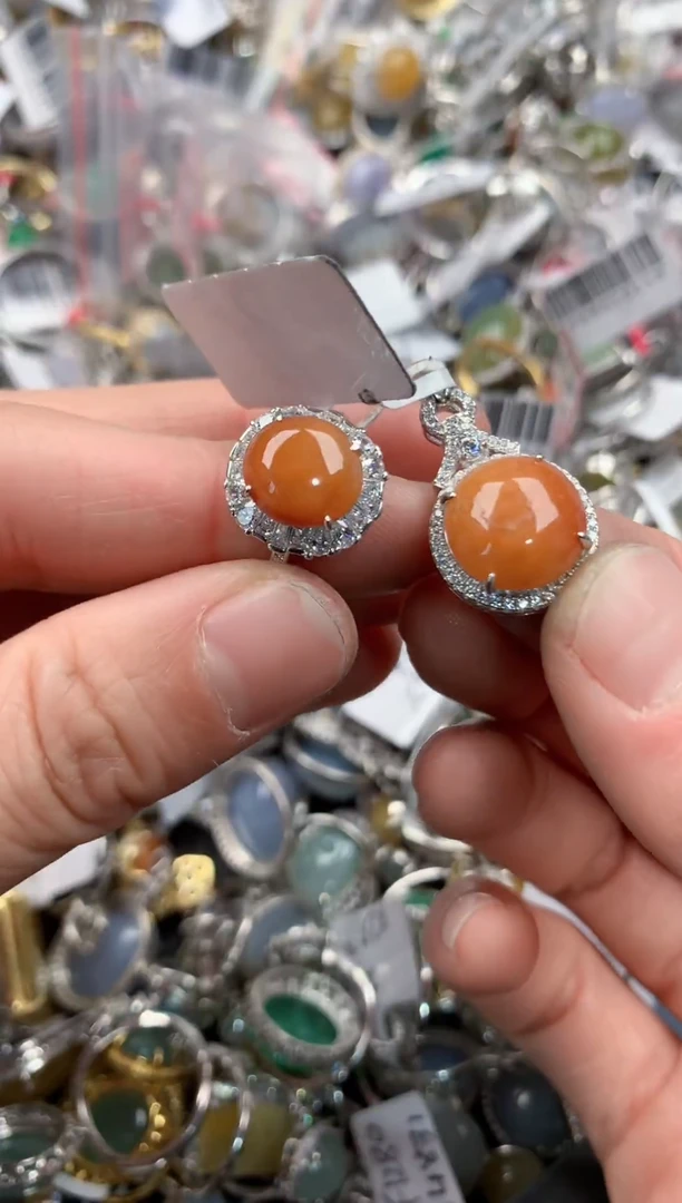 银S925镶嵌戒指翡翠555    10