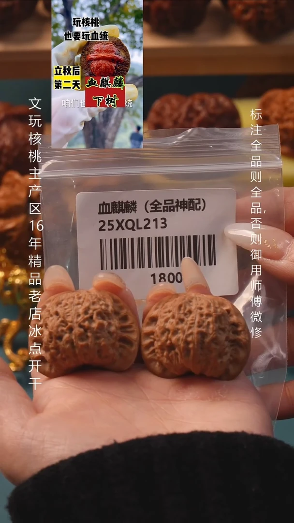 把件桃核39血麒麟狮子头全品6号