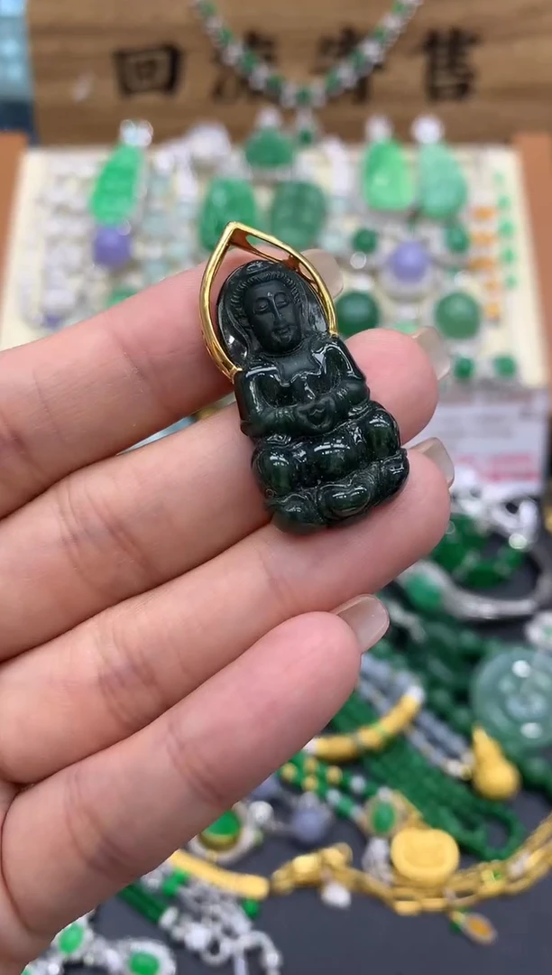 【闪购商品】翡翠颈饰18K金镶嵌228-中国好珍宝