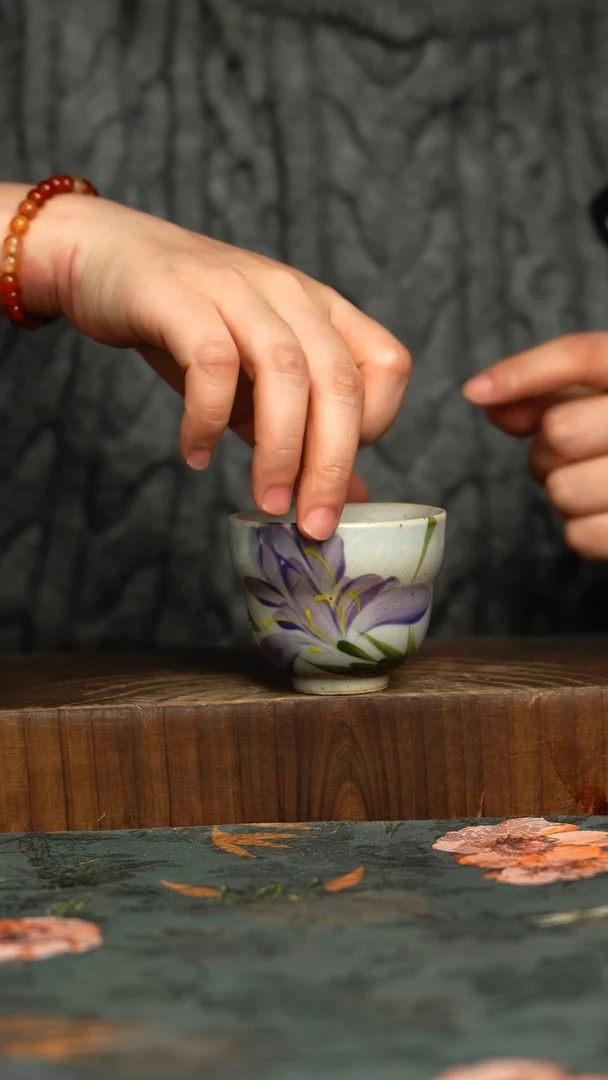 杯釉下彩手工手绘同款陶器