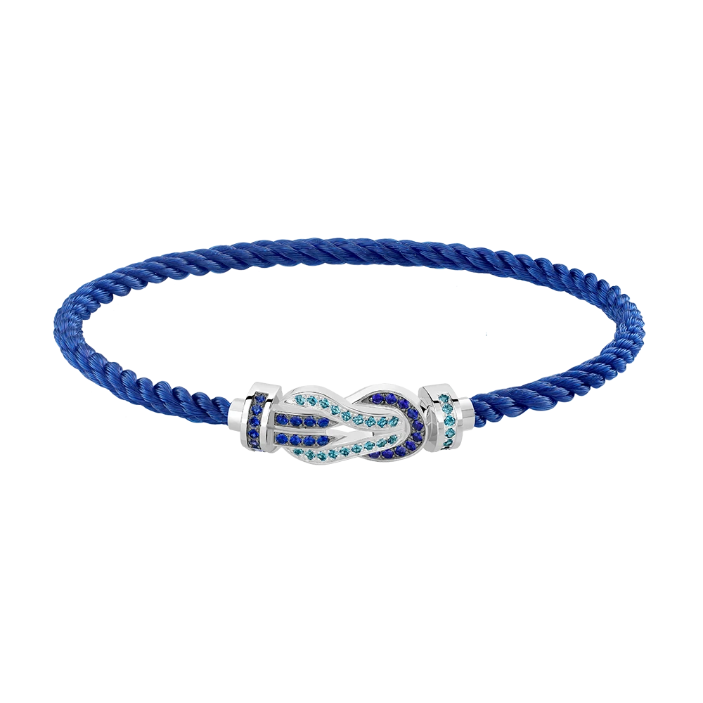 未使用 FRED/斐登 Chance Infinie系列 大号蓝色渐变八字扣手链