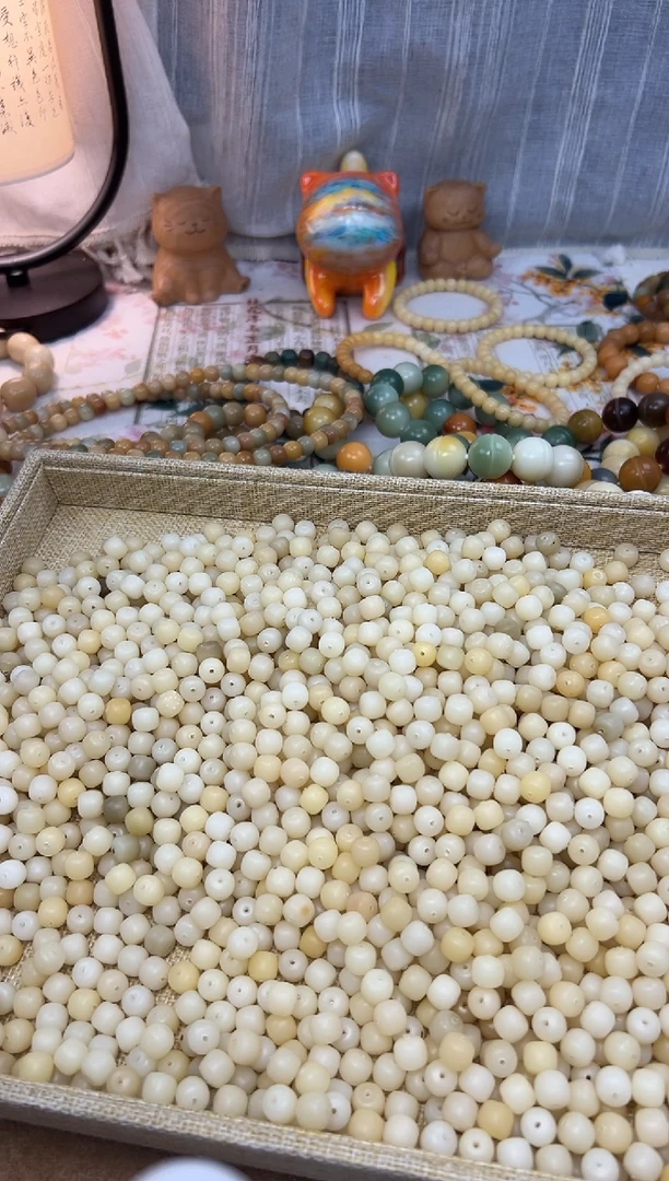 菩提根/象牙果手串8*9毛坯缅小料散珠120颗0313有瑕