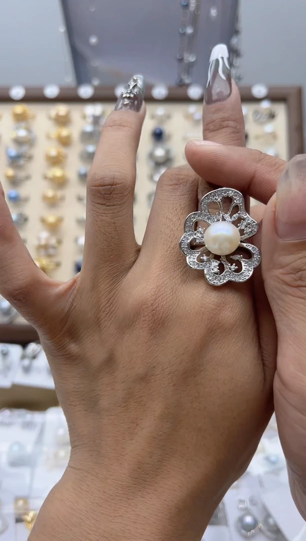 【闪购商品】淡水珍珠戒指合金18