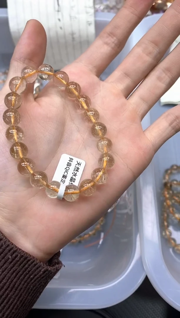 未镶嵌手串水晶AA11钛晶9mm