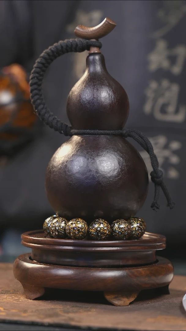 【闪购商品】YQ219大漆酒葫芦不包手串及旋转底座